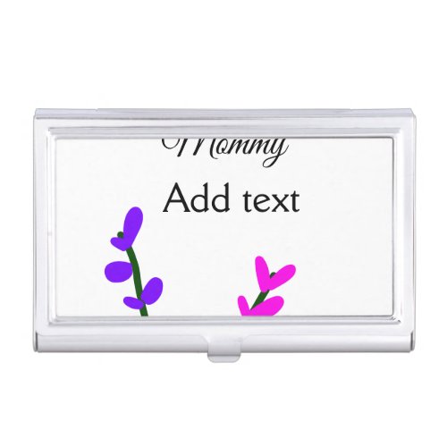 Pink purple lavender mommy mothers day mom gift business card case