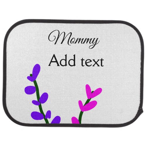 Pink purple lavender mommy mothers day mom gift car floor mat