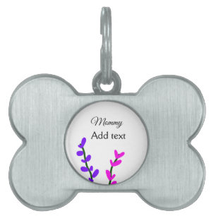 Pink purple lavender mommy mother's day mom gift pet ID tag
