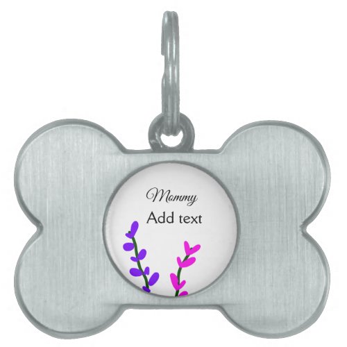 Pink purple lavender mommy mothers day mom gift pet ID tag
