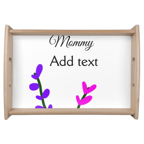 Pink purple lavender mommy mothers day mom gift serving tray