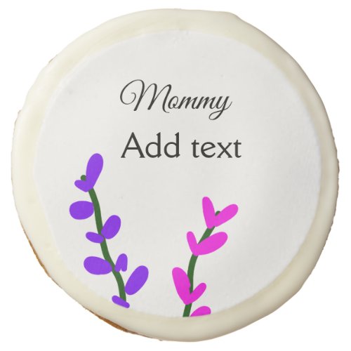 Pink purple lavender mommy mothers day mom gift sugar cookie