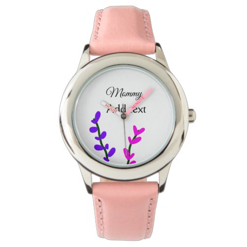 Pink purple lavender mommy mothers day mom gift watch