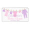 Pink & Purple Lil Clothes Baby Shower Water Bottle