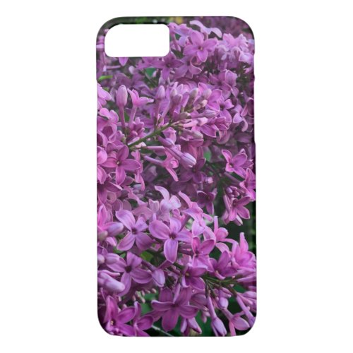 Pink purple lilacs  romantic pink floral photo iPhone 87 case