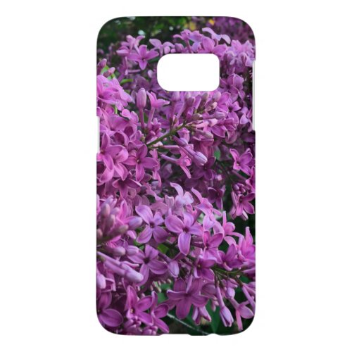Pink purple lilacs  romantic pink floral photo samsung galaxy s7 case