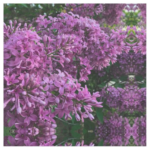 Pink purple lilacs | romantic pink floral photo fabric