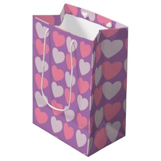 Pink Purple Love Hearts Pattern