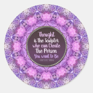 Pink Purple Mandala Bonita Creativity Classic Round Sticker