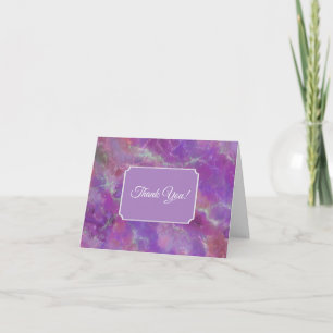 Pink, Purple Marble Pattern Thank You Card