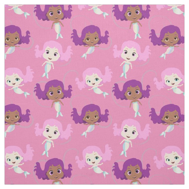Pink Purple Mermaid Pattern Fabric (Swatch)