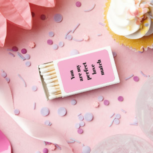 Pink Purple Minimalist Aesthetic Bold Retro Matchboxes