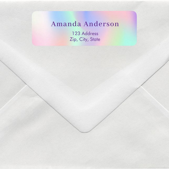 Pink purple mint return address label (Creator Uploaded)