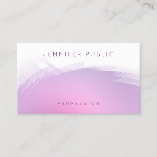 Pink Purple Modern Elegant Professional Template Business Card