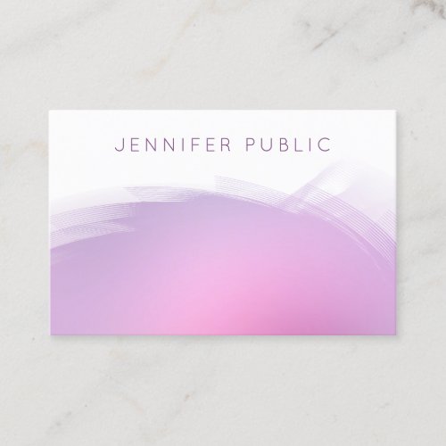 Pink Purple Modern Elegant Professional Template Business Card