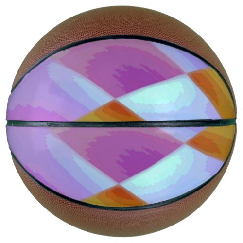 Pink Purple multicolored abstract pattern editable Basketball