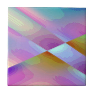 Pink Purple multicolored abstract pattern editable Ceramic Tile