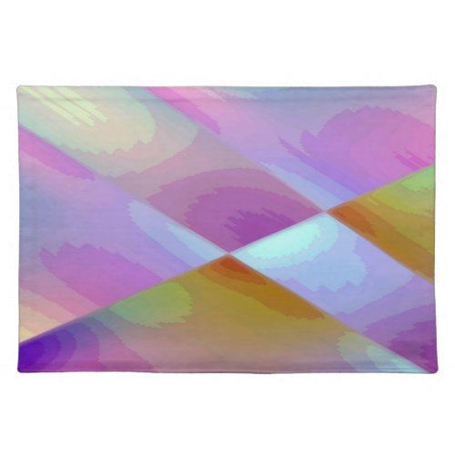 Pink Purple multicolored abstract pattern editable Cloth Placemat