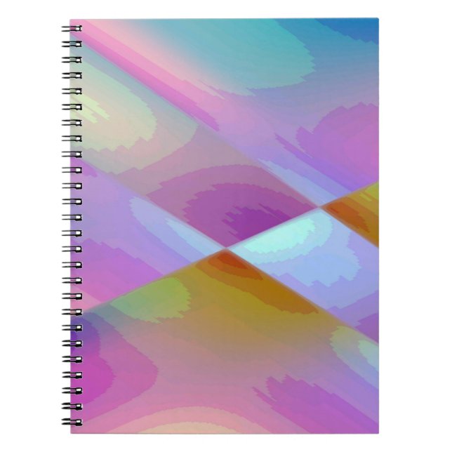 Pink Purple multicolored abstract pattern editable Notebook (Front)