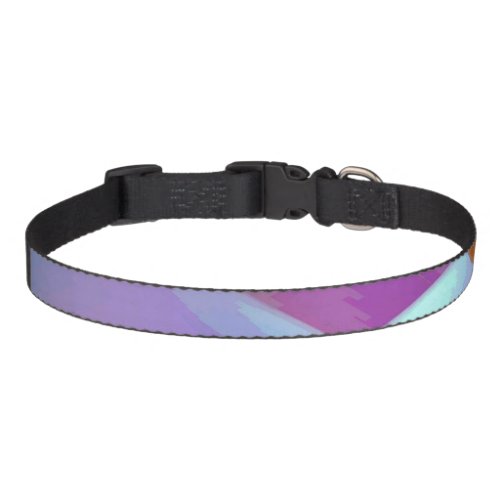 Pink Purple multicolored abstract pattern editable Pet Collar