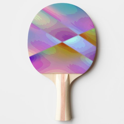 Pink Purple multicolored abstract pattern editable Ping Pong Paddle