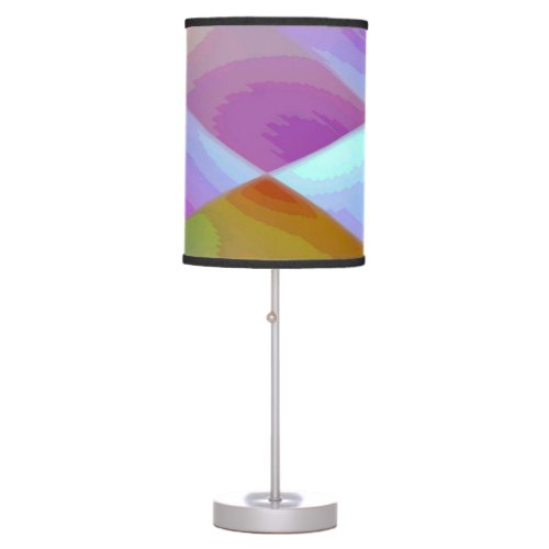 Pink Purple multicolored abstract pattern editable Table Lamp