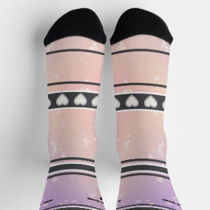 Pink purple - Name Number Socks