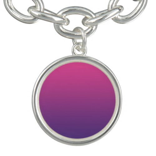 Pink  Purple Ombre Charm Bracelet