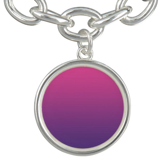 Pink & Purple Ombre Charm Bracelet (Design)