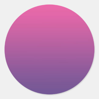 Pink & Purple Ombre Classic Round Sticker