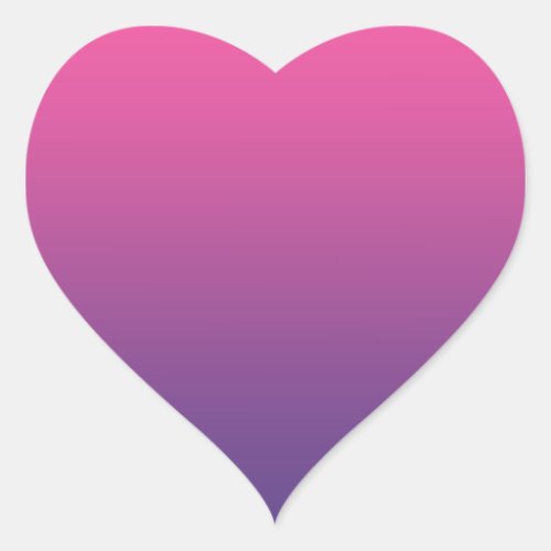 Pink  Purple Ombre Heart Sticker