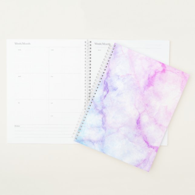 Pink & Purple Ombre Marble | Custom Planner (Display)