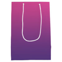 Birthday purple pink glitter glam monogrammed large gift bag