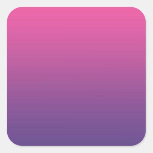 Pink  Purple Ombre Square Sticker