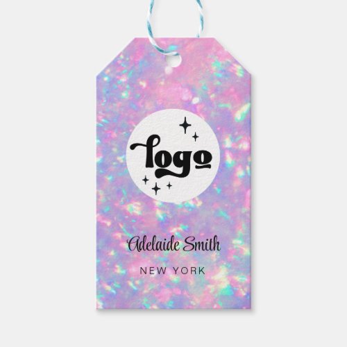 pink purple opal stone boutique product gift tags