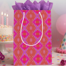 Pink Purple Orange Crayon Diamonds Geometric