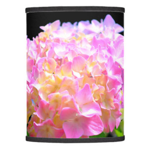 Pink purple orange hydrangeas lamp shade