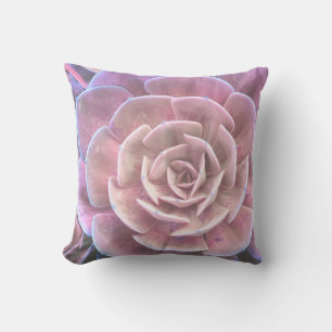 Pink Purple Orchid Plant Floral Print Throw Pillow