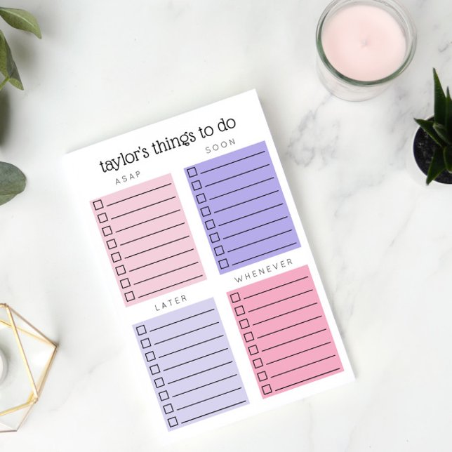Pink Purple Organized Things to Do  Post-it Notes (Creator Uploaded)