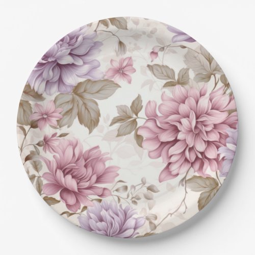 Pink Purple Paper Plate