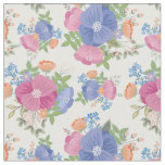 Pink Purple Pastel Floral Pattern Fabric