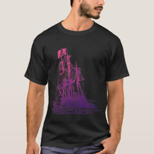 Pink & Purple Pirate Ship T-Shirt