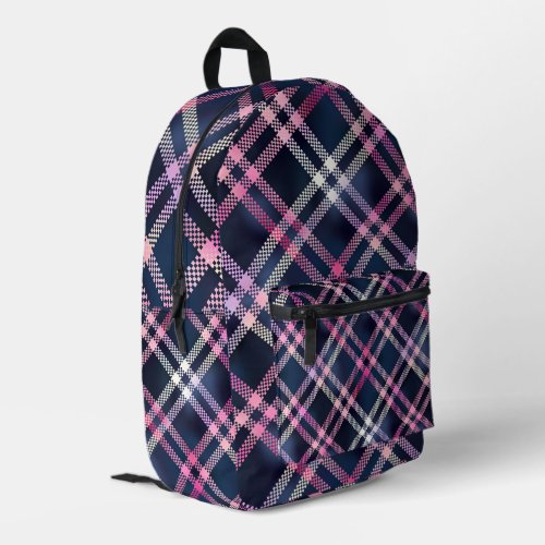 Pink & Purple Plaid Backpack