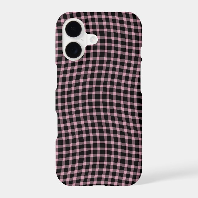 Pink Purple Plaid Checker Seamless Pattern Case-Mate iPhone Case (Back)