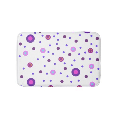 Pink  Purple Polka_Dot Bath Mat