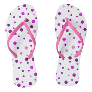 Pink Purple Polka Dots FlipFlops
