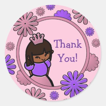 Pink & Purple Princess Birthday Favor Tags by Joyful_Expressions at Zazzle
