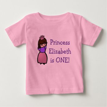 Pink & Purple Princess Birthday Personalized Shirt by Joyful_Expressions at Zazzle