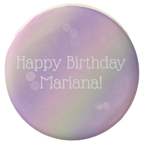 Pink Purple Rainbow Fairy Lights Girls Birthday Chocolate Covered Oreo