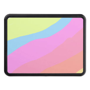 Pink purple rainbow multicolored pride month strip hitch cover
